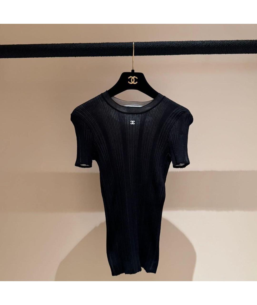 CHANEL Черная футболка, фото 3