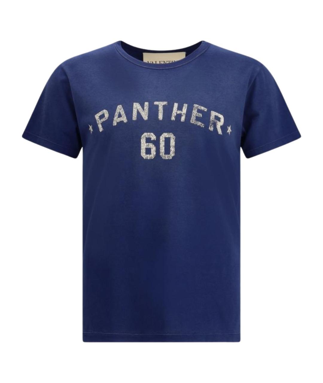 VALENTINO Синяя хлопковая футболка, фото 1