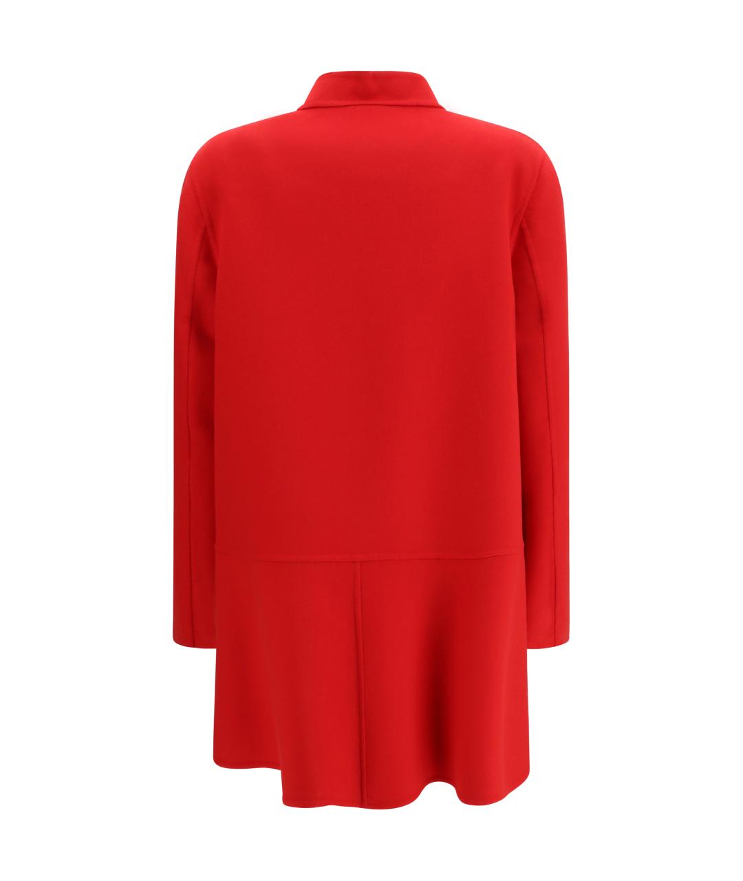VALENTINO Красное шерстяное пальто, фото 2