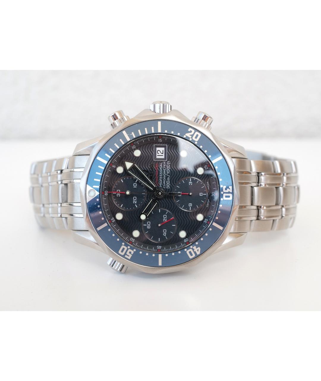 OMEGA Синие металлические часы, фото 4