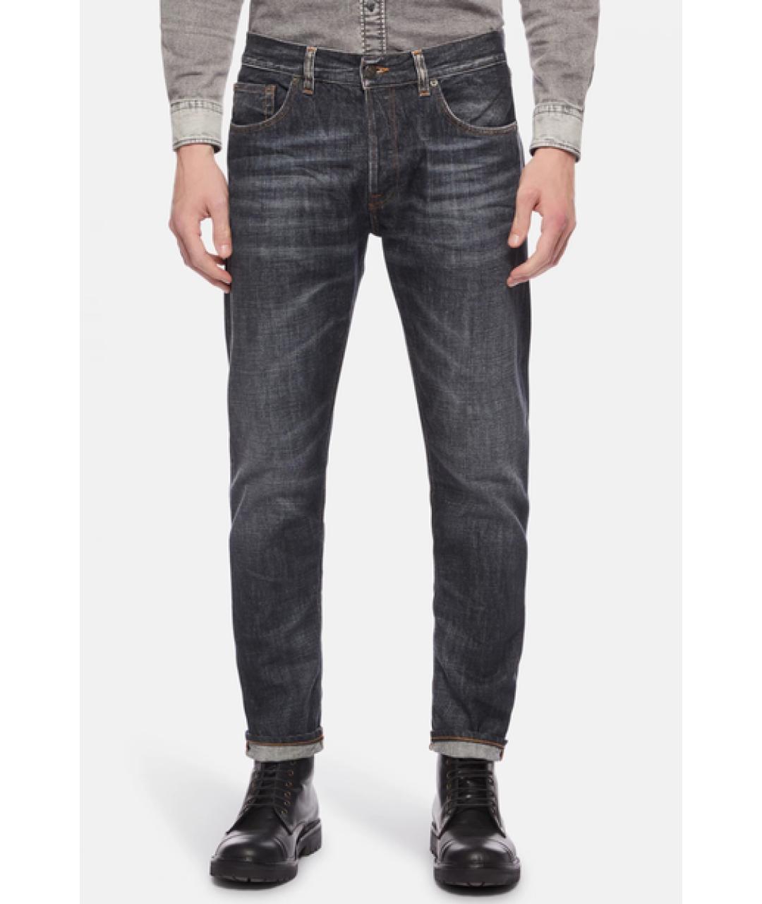 DONDUP Синие хлопковые прямые джинсы, фото 2