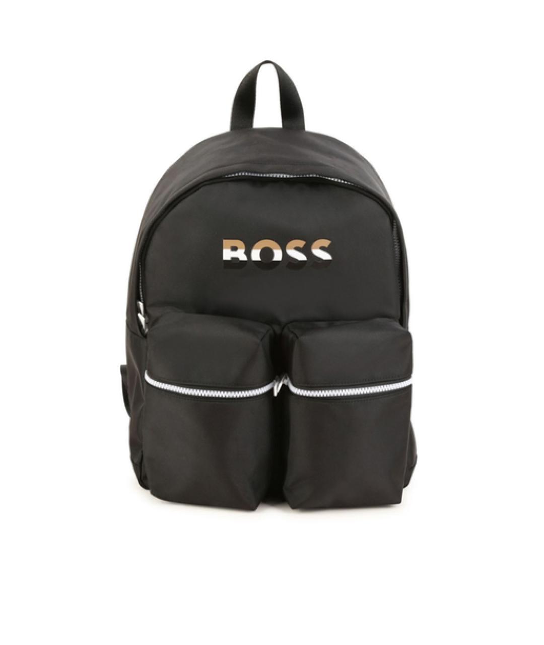 HUGO BOSS Черный синтетический рюкзак, фото 1