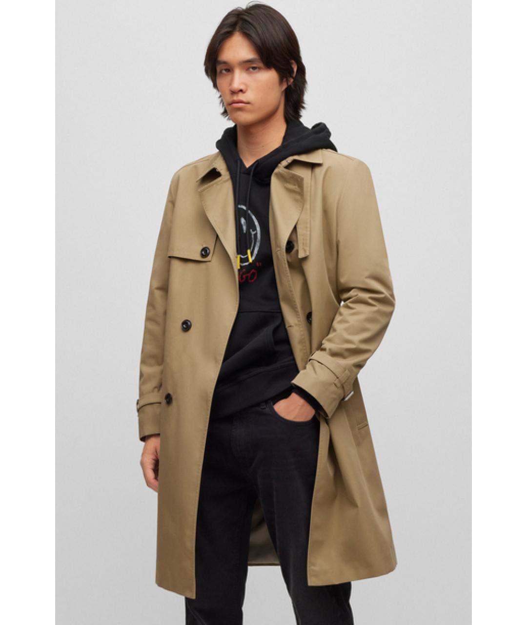 HUGO BOSS Бежевый тренч / плащ, фото 2