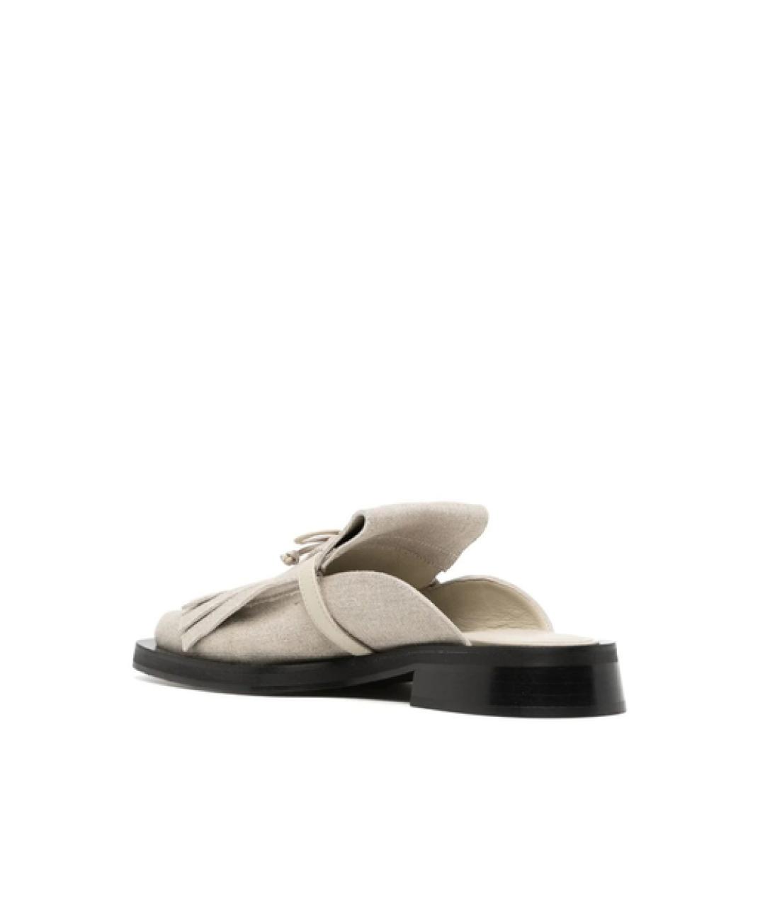 GIABORGHINI Бежевые текстильные мюли, фото 3