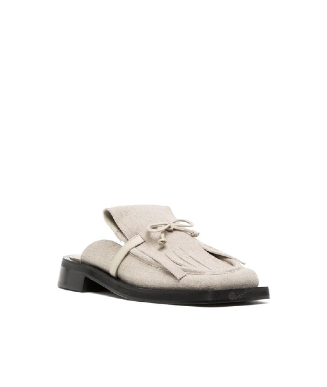 GIABORGHINI Бежевые текстильные мюли, фото 2