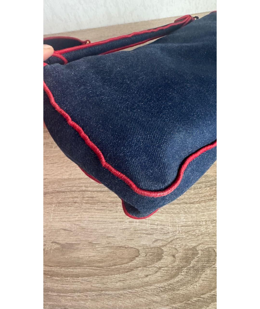FENDI Синяя деним сумка через плечо, фото 7