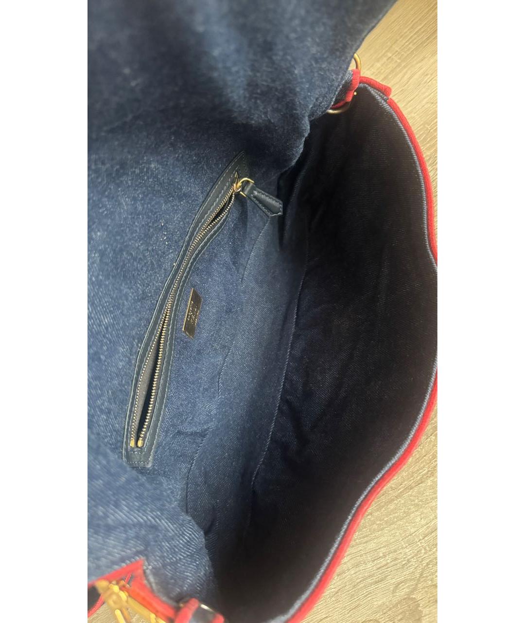 FENDI Синяя деним сумка через плечо, фото 9