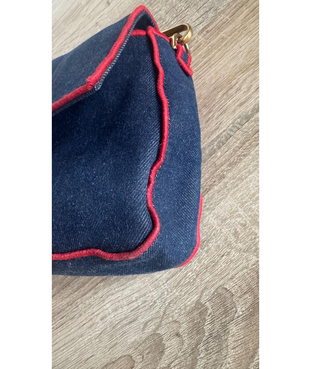 FENDI Синяя деним сумка через плечо, фото 4