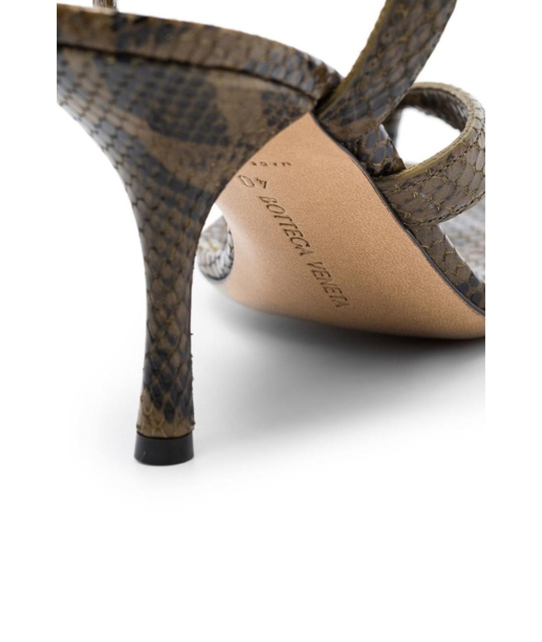 BOTTEGA VENETA Кожаные босоножки, фото 4