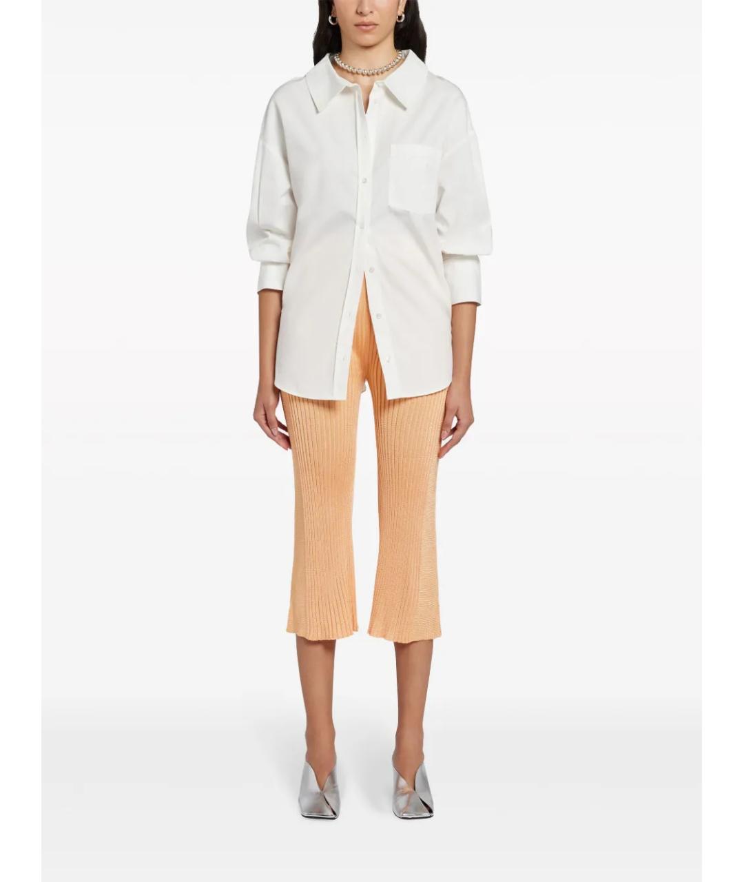 JIL SANDER Оранжевое вискозные капри, фото 3