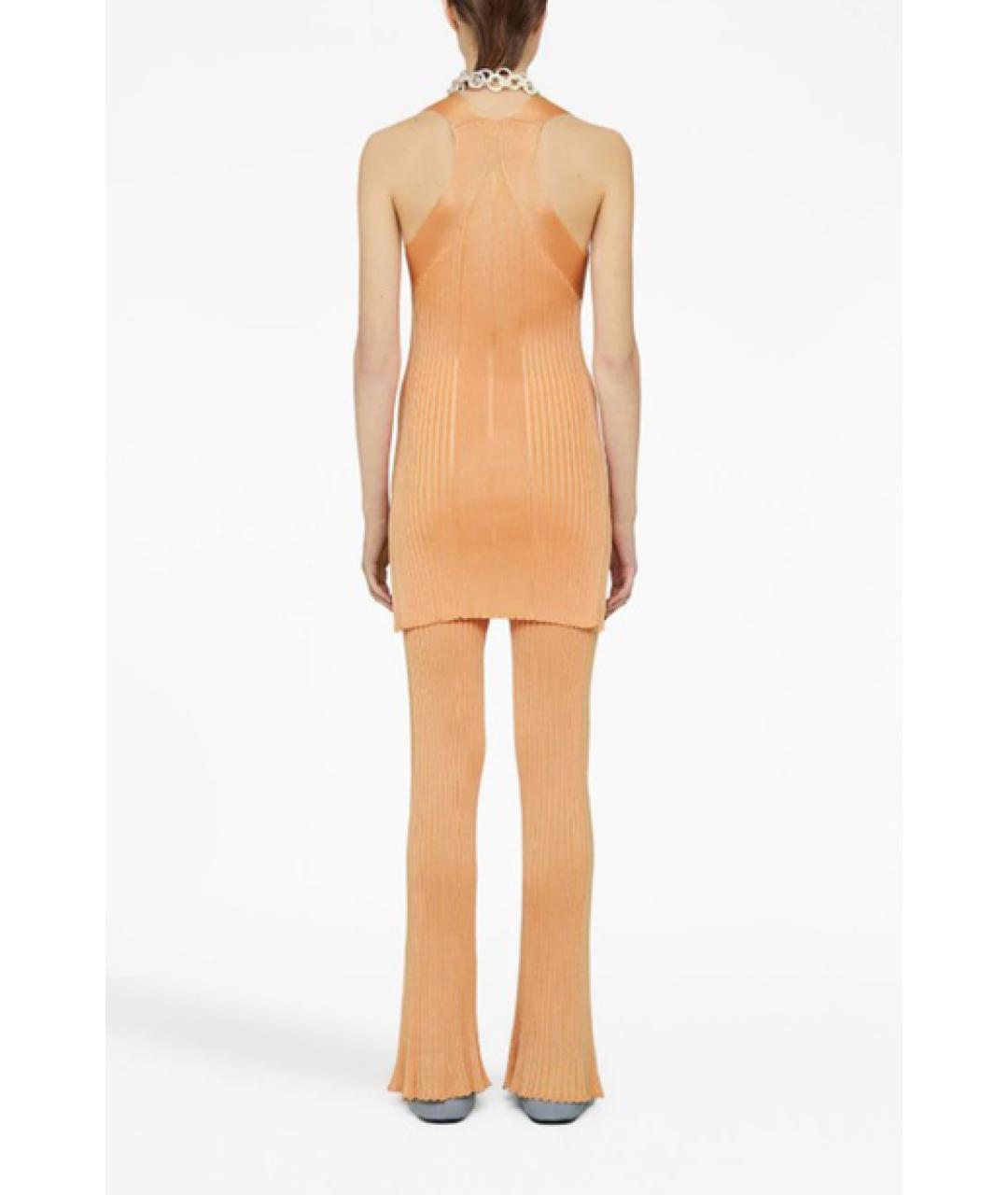JIL SANDER Оранжевая вискозная майка, фото 3