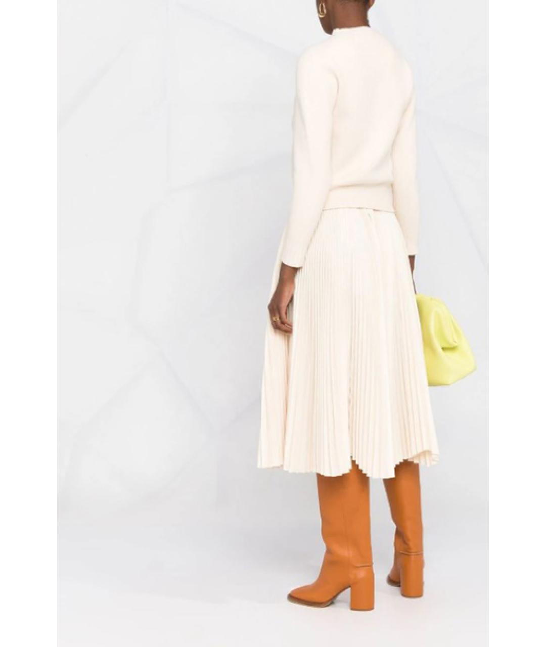 JIL SANDER Бежевый шерстяной джемпер / свитер, фото 3