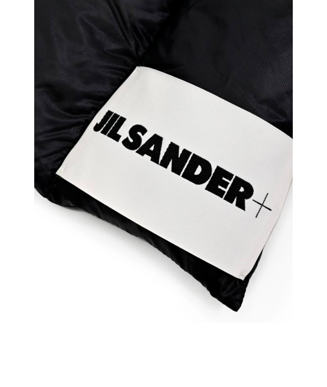 JIL SANDER Черный шарф, фото 2