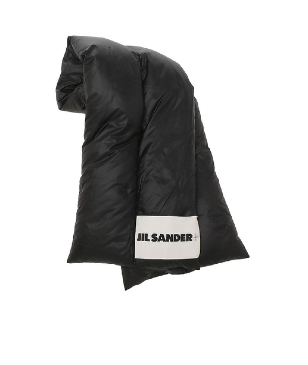 JIL SANDER Черный шарф, фото 1