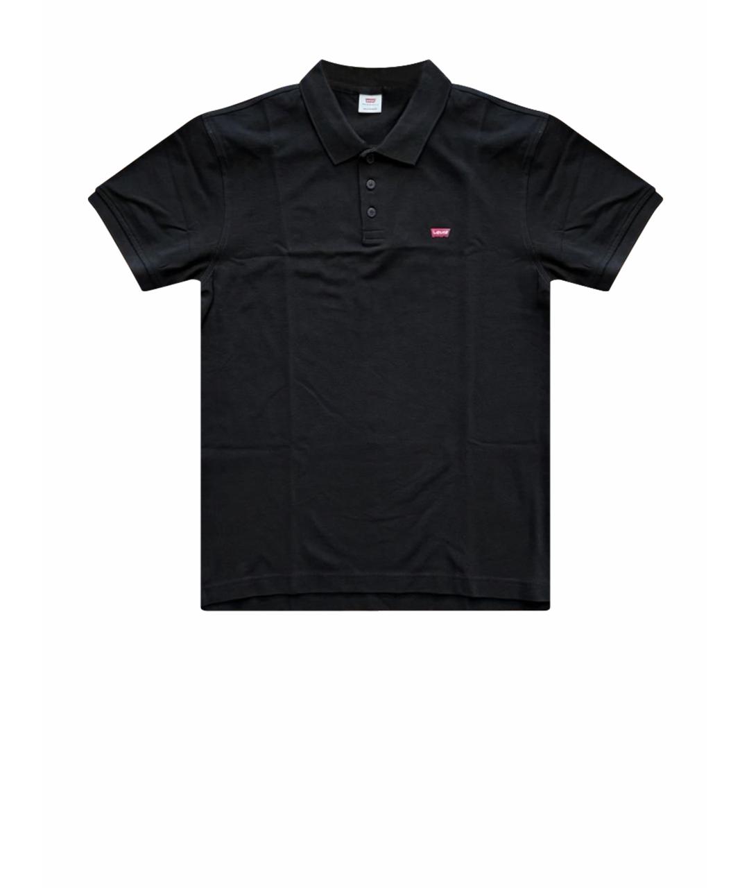 LEVI'S Черное хлопковое поло с коротким рукавом, фото 1