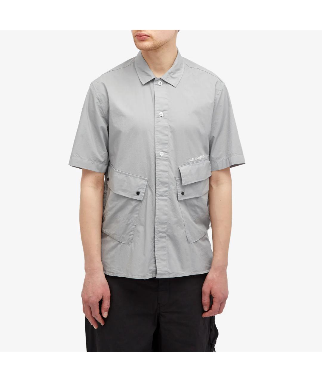 CP COMPANY Серая хлопковая кэжуал рубашка, фото 3