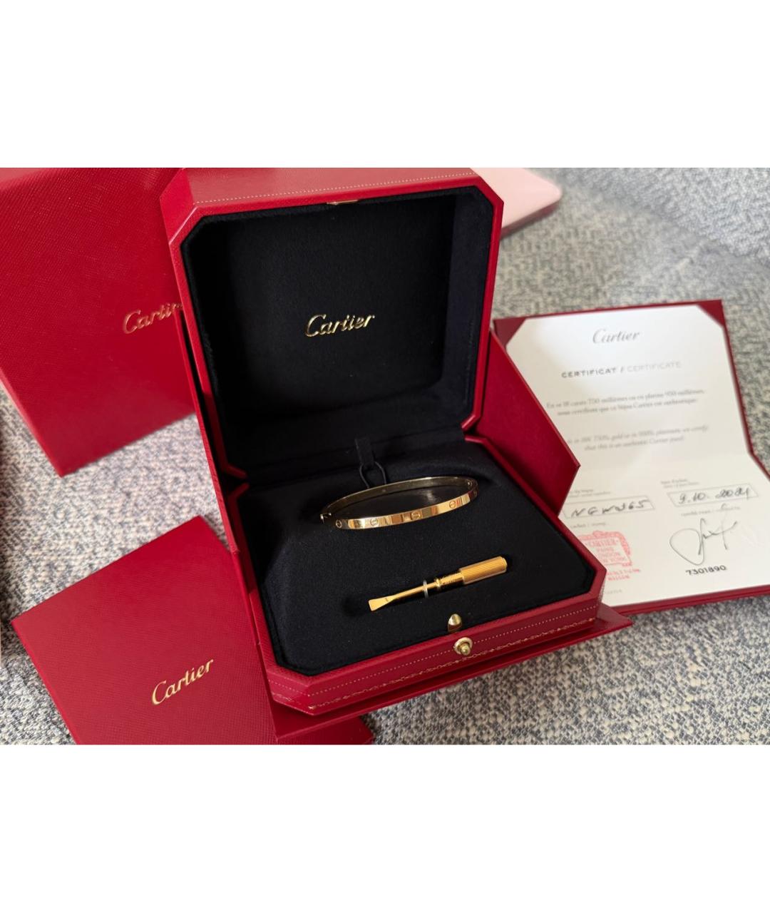 CARTIER Золотой браслет из желтого золота, фото 3