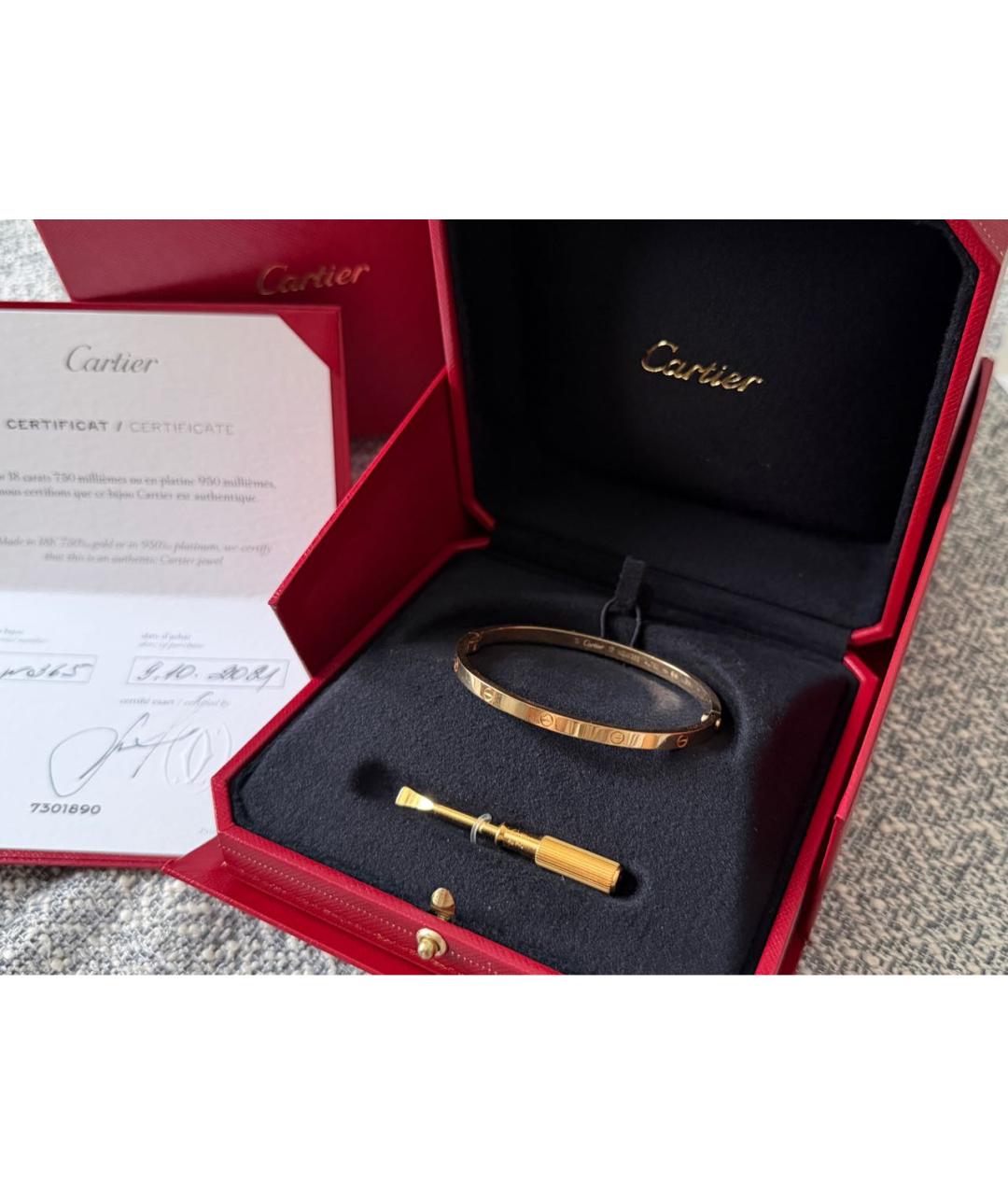 CARTIER Золотой браслет из желтого золота, фото 2