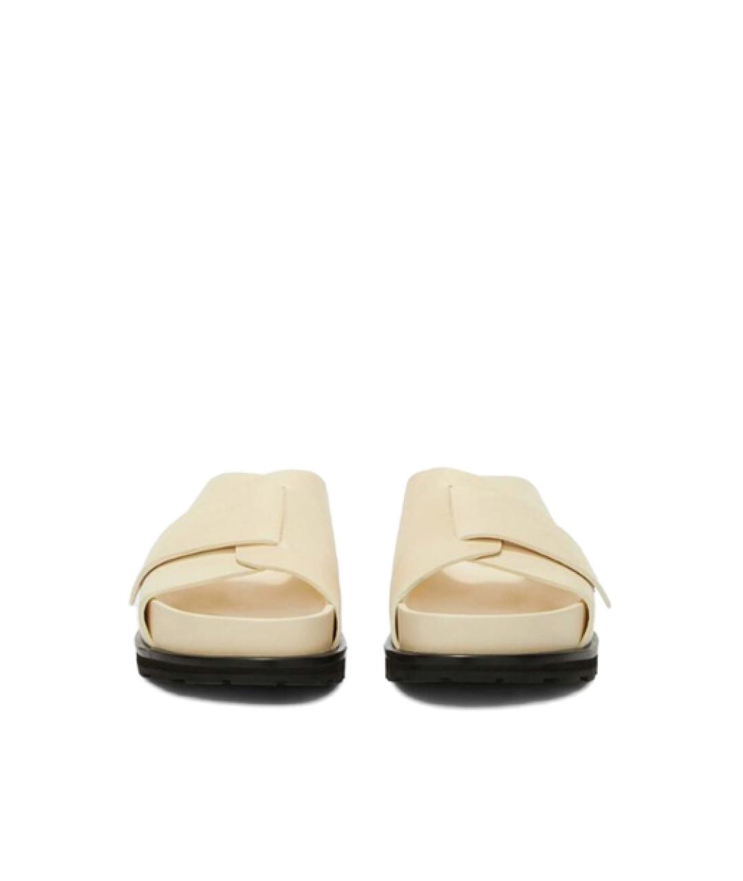 JIL SANDER Бежевые шлепанцы, фото 2