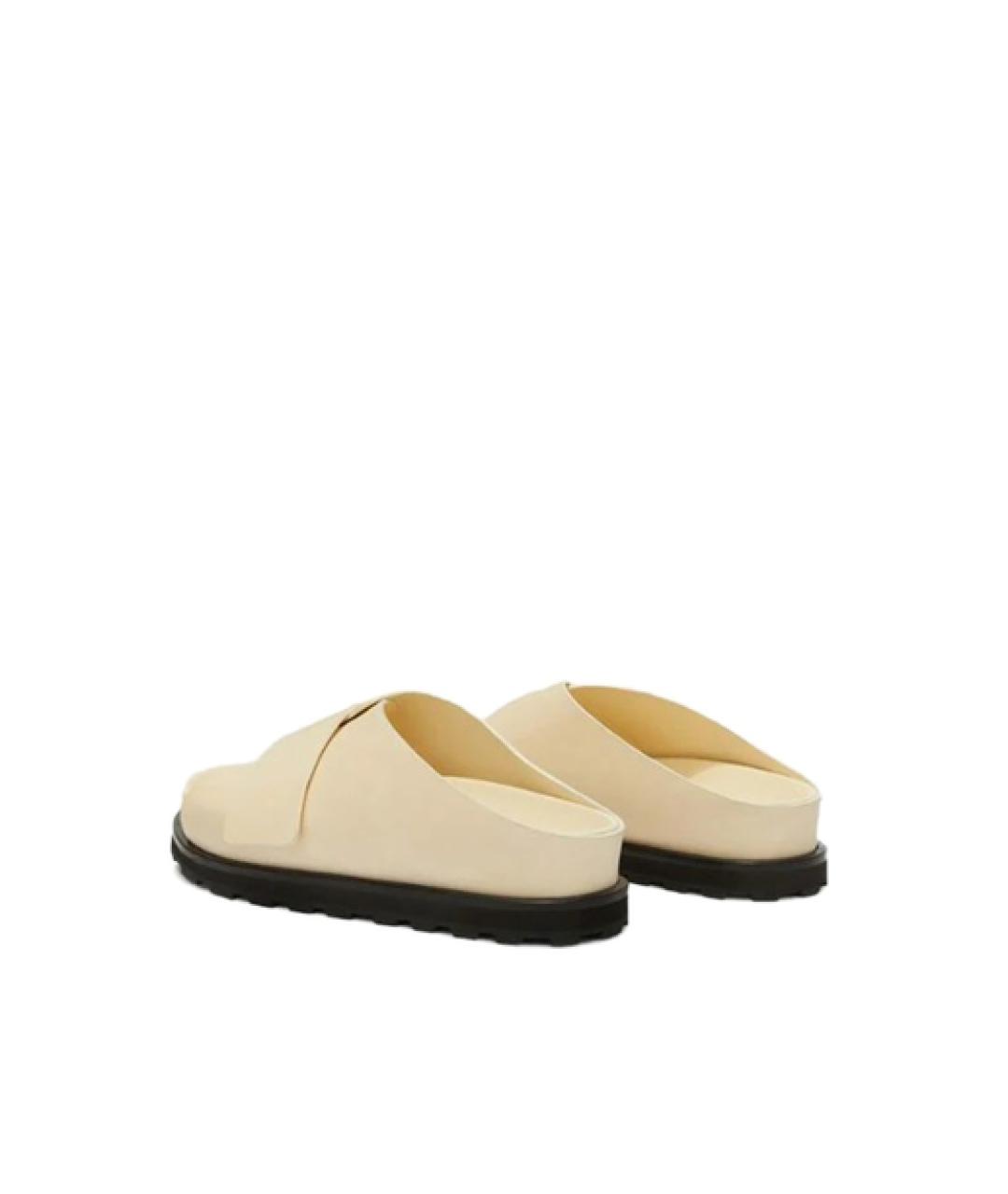 JIL SANDER Бежевые шлепанцы, фото 3