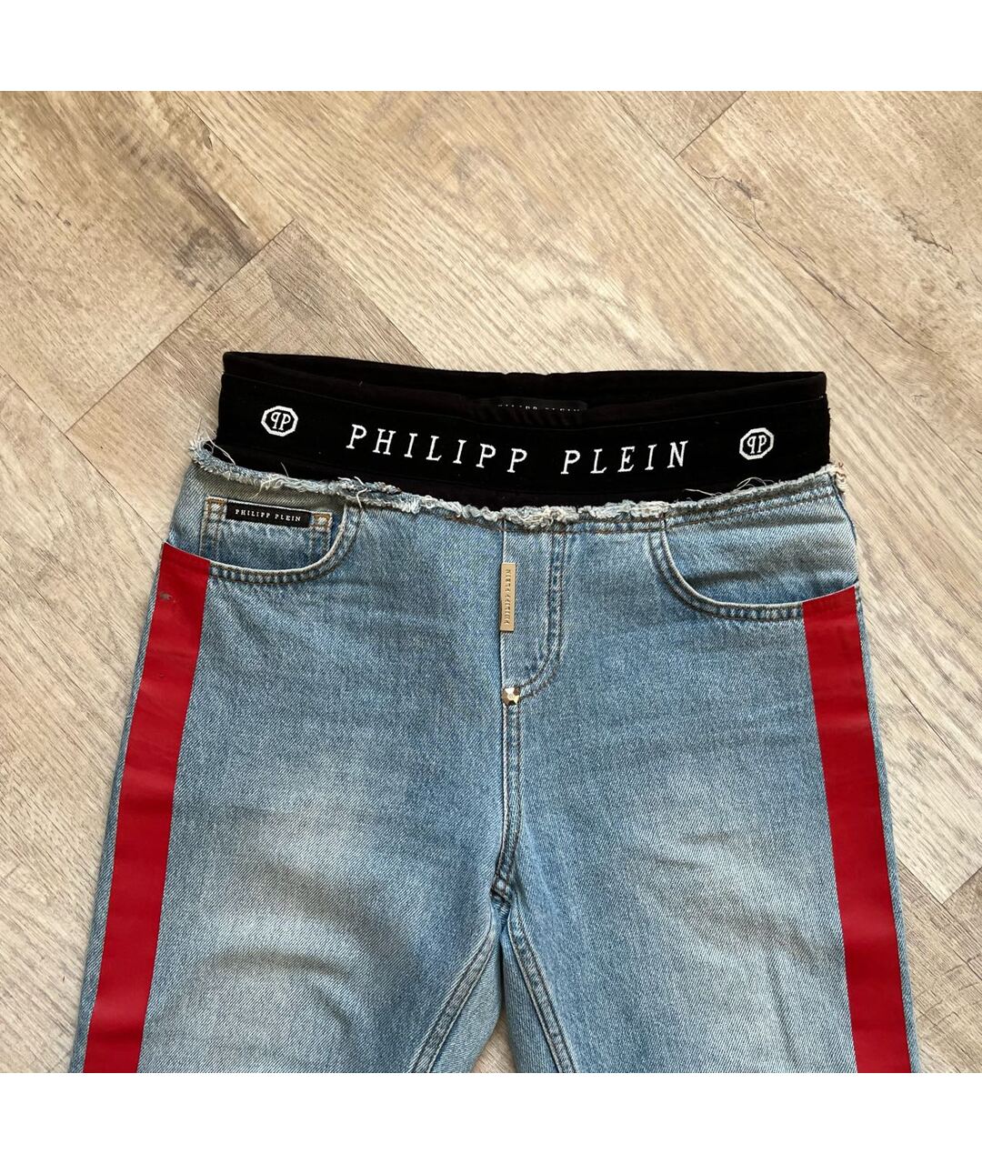 PHILIPP PLEIN Мульти хлопковые прямые джинсы, фото 5