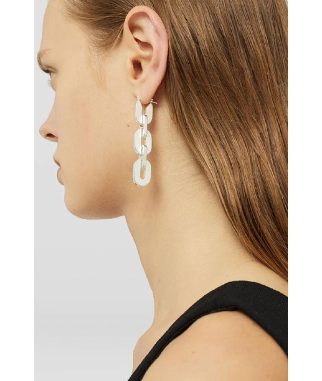 JIL SANDER Серебряные металлические серьги, фото 2
