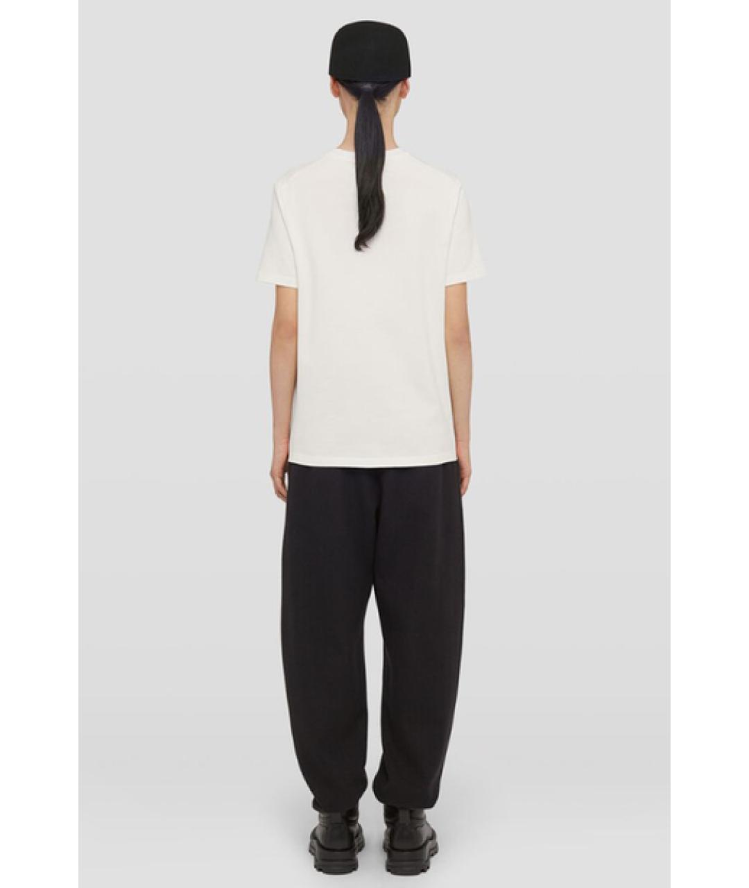 JIL SANDER Белая хлопковая футболка, фото 3