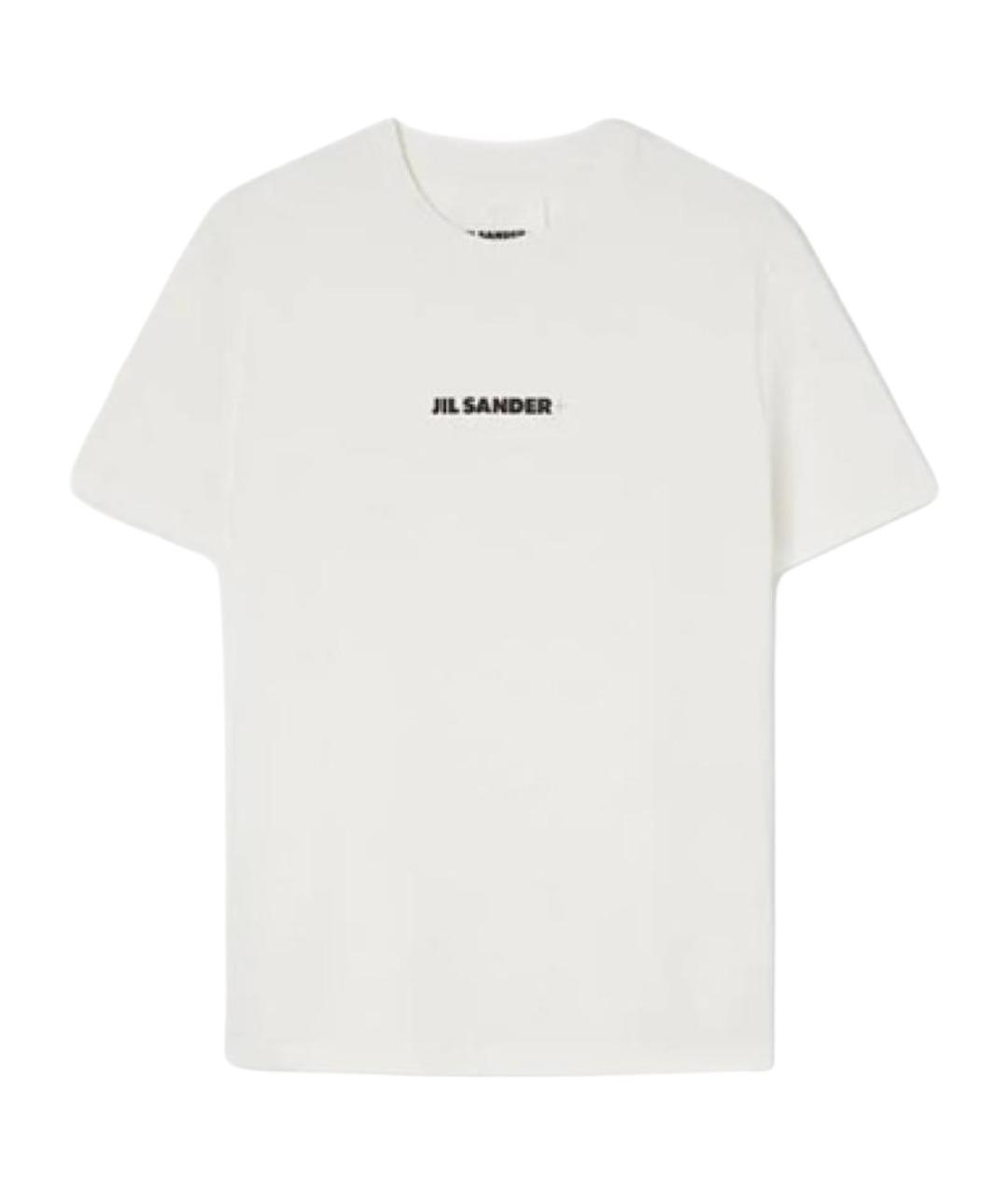 JIL SANDER Белая хлопковая футболка, фото 1