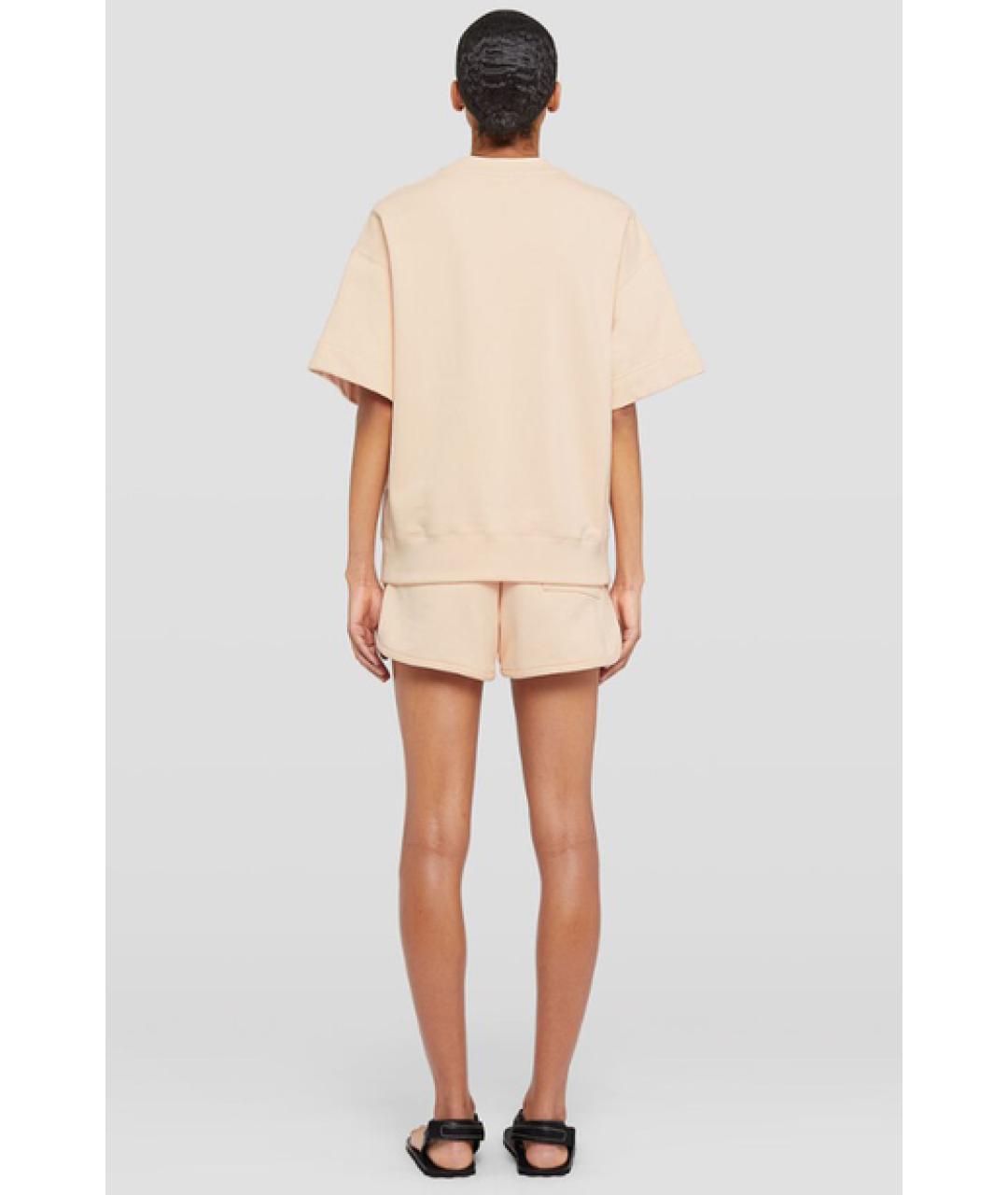 JIL SANDER Бежевые хлопковые шорты, фото 3