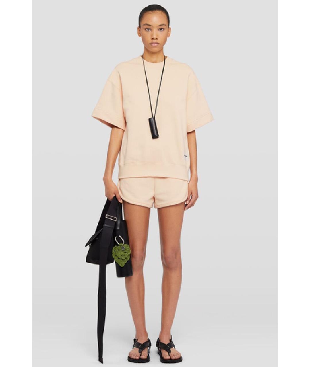 JIL SANDER Бежевые хлопковые шорты, фото 2