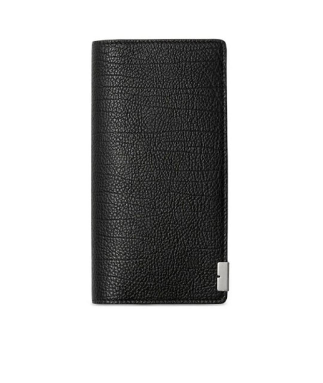 BURBERRY Черный кожаный кошелек, фото 1