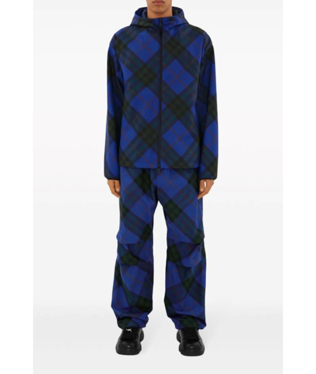 BURBERRY Синяя полиамидовая куртка, фото 2