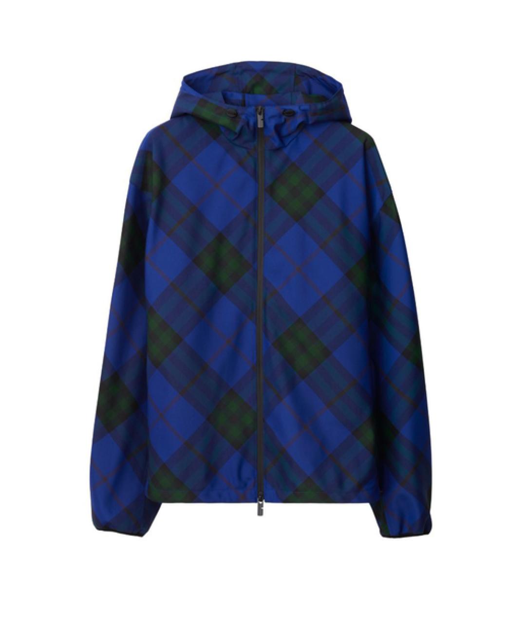 BURBERRY Синяя полиамидовая куртка, фото 1