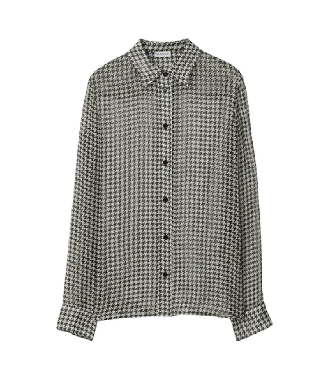 BURBERRY Серая шелковая рубашка, фото 1