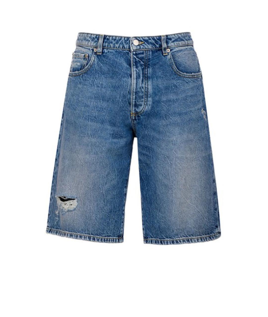 ICON DENIM Синие хлопковые шорты, фото 1