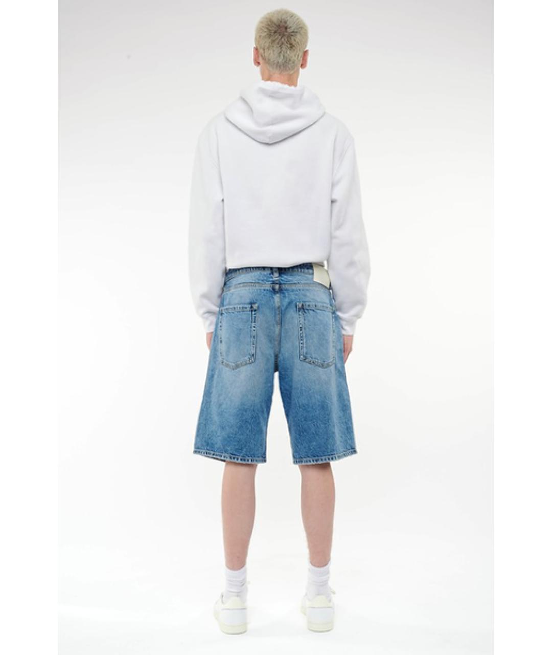 ICON DENIM Синие хлопковые шорты, фото 3