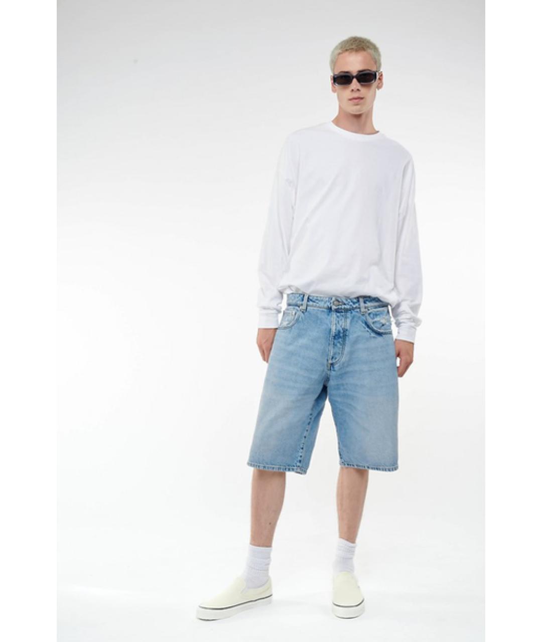 ICON DENIM Синие хлопковые шорты, фото 2