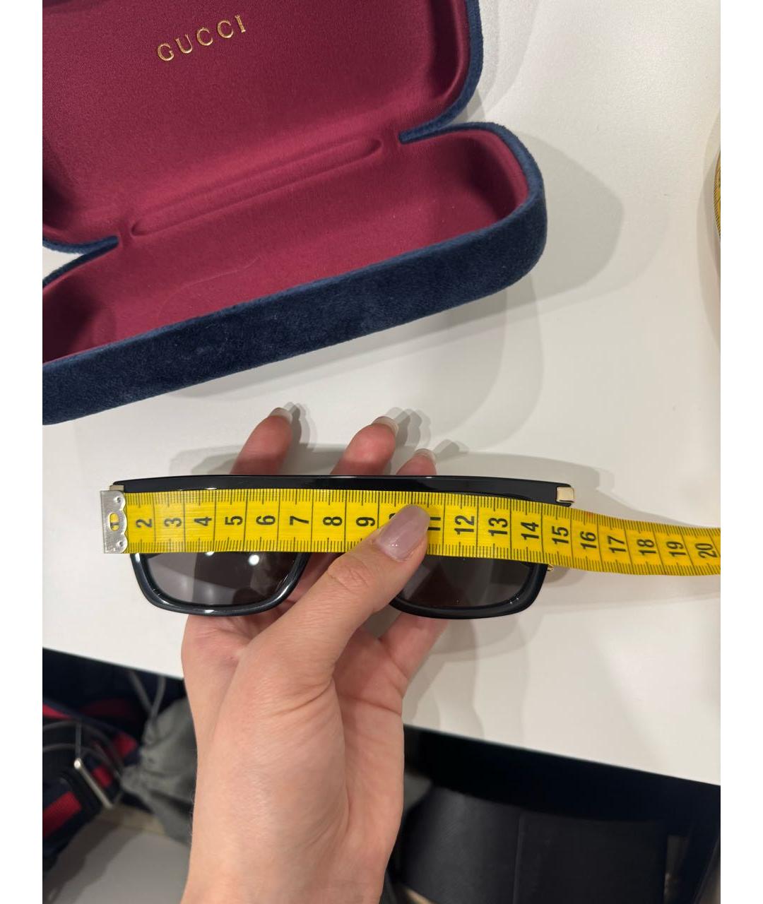 GUCCI Черные пластиковые солнцезащитные очки, фото 6