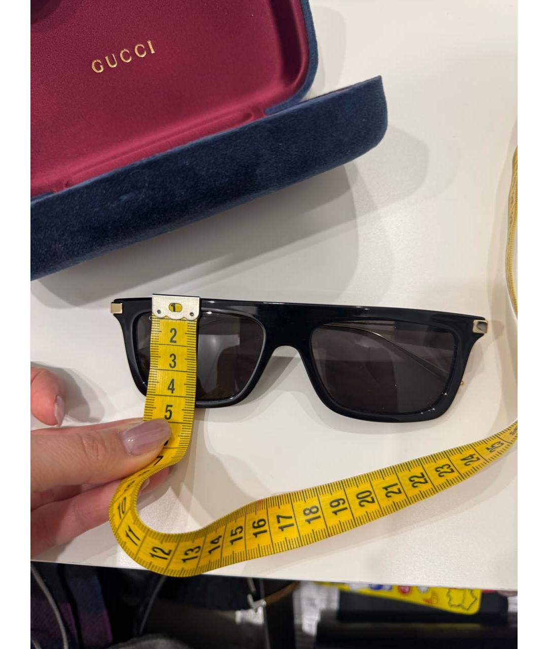 GUCCI Черные пластиковые солнцезащитные очки, фото 5