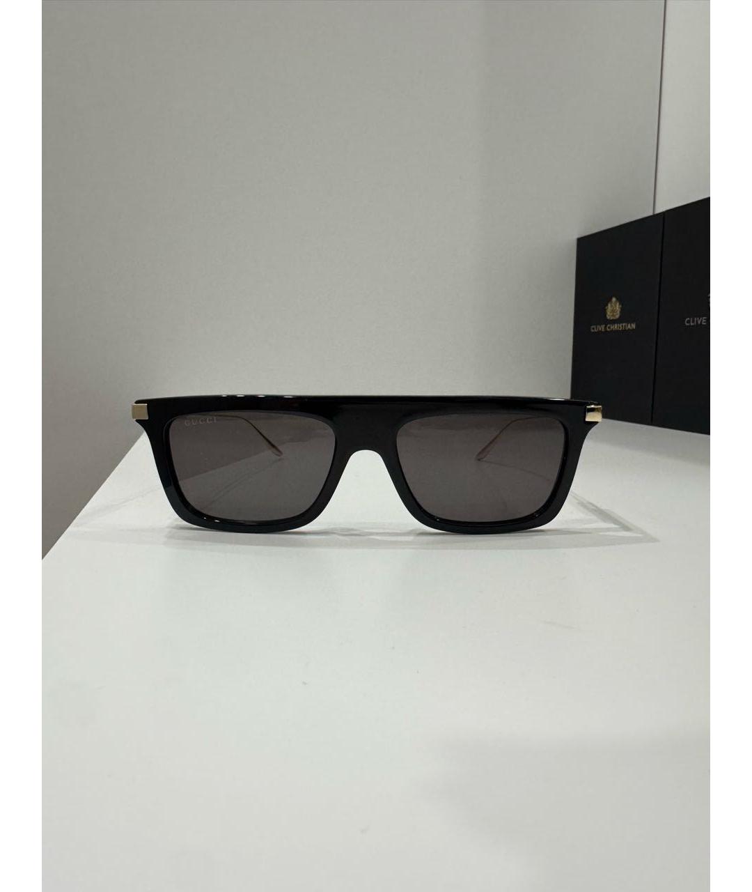 GUCCI Черные пластиковые солнцезащитные очки, фото 7