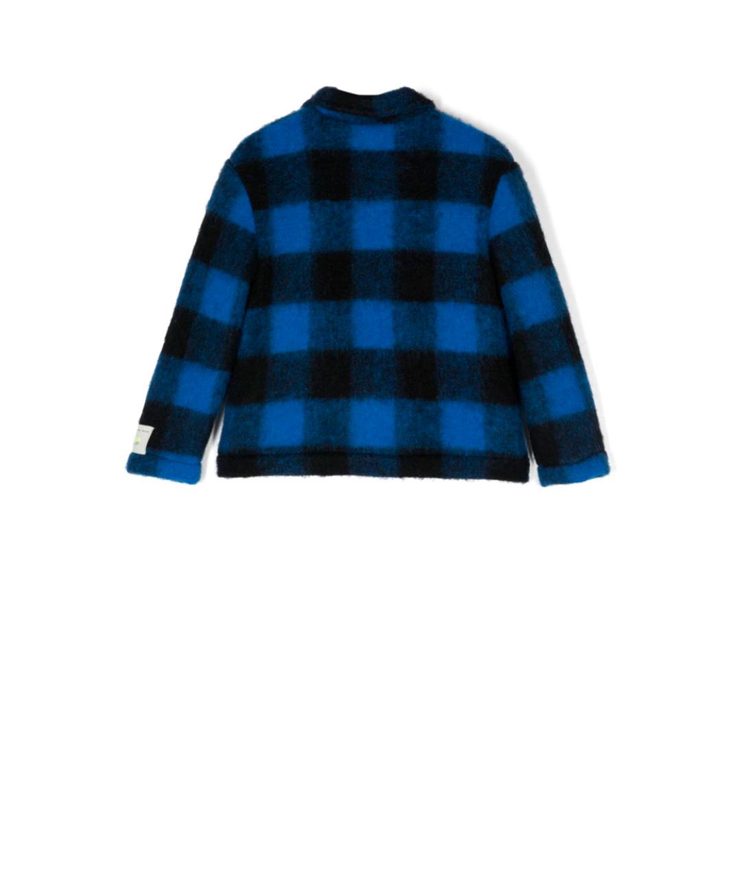 MSGM Синяя шерстяная детская рубашка, фото 2