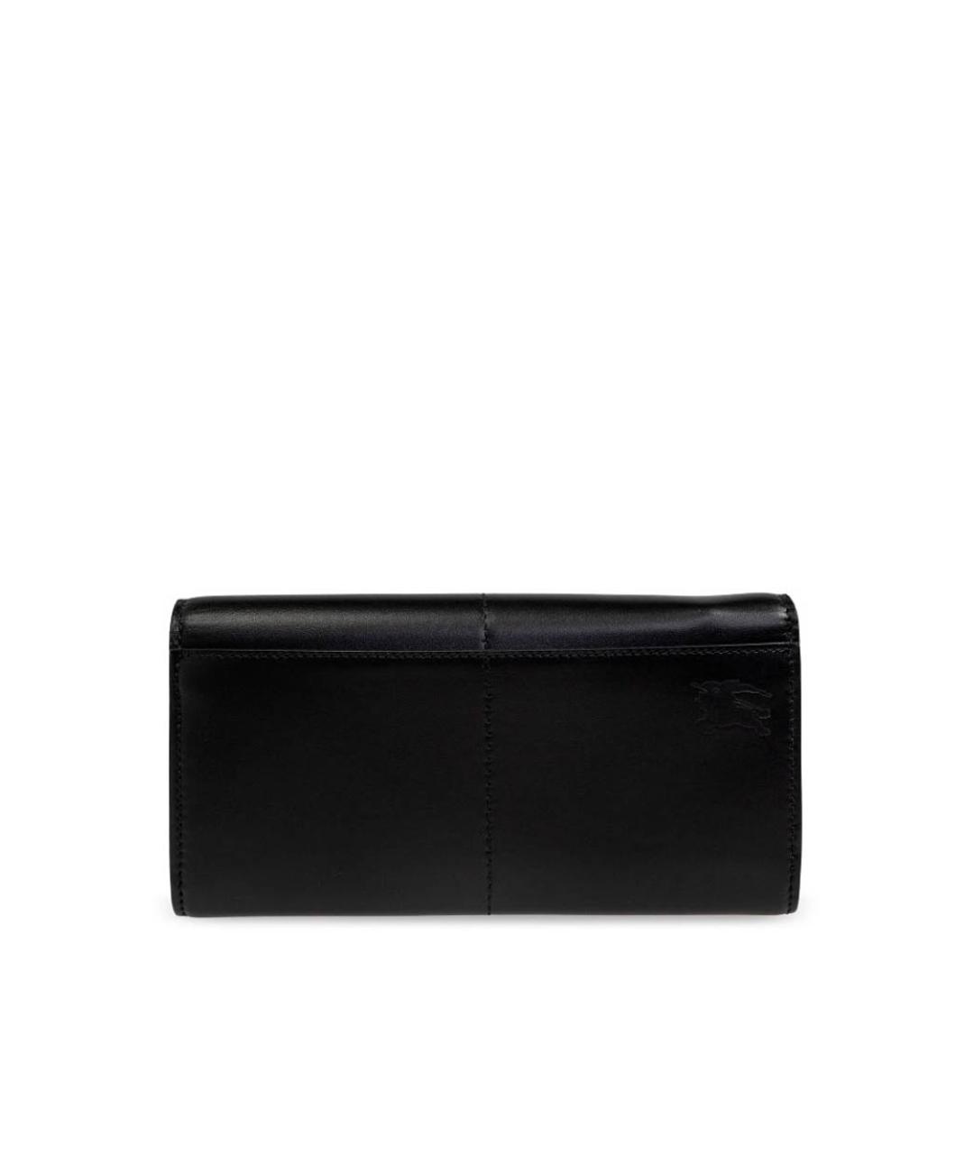 BURBERRY Черный кожаный кошелек, фото 2