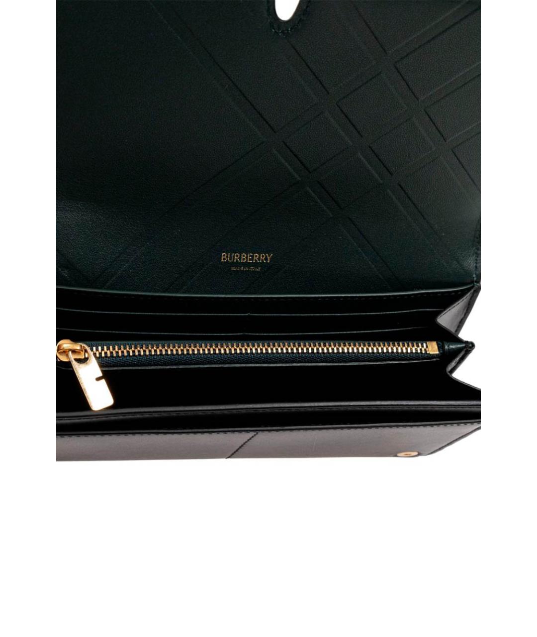 BURBERRY Черный кожаный кошелек, фото 3