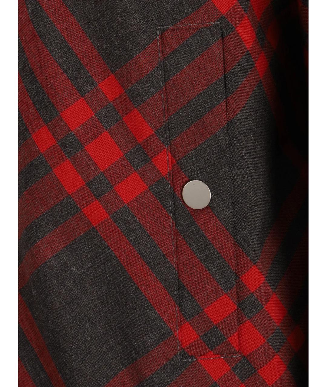 BURBERRY Красная шерстяная куртка, фото 3