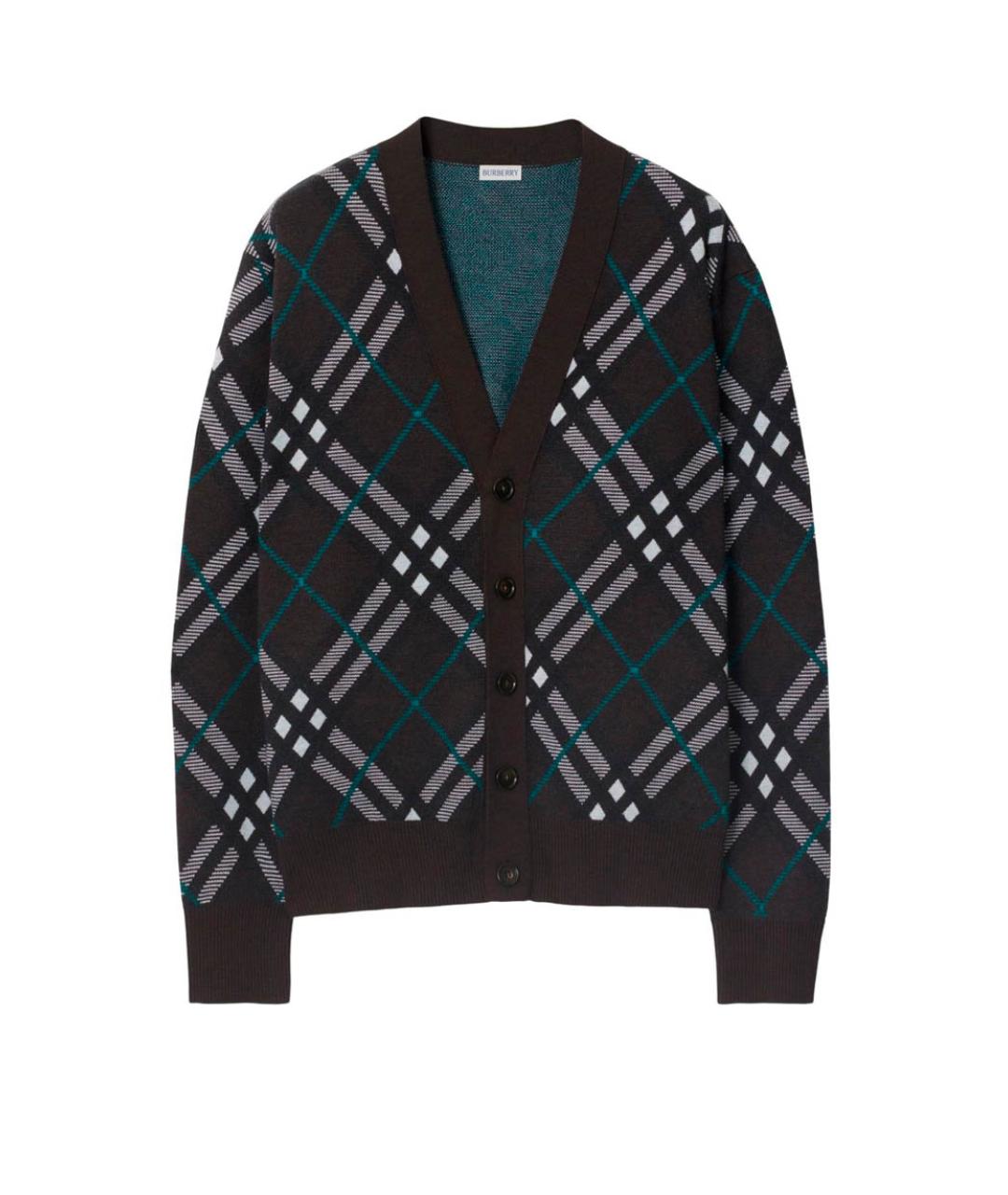 BURBERRY Мульти шерстяной кардиган, фото 1