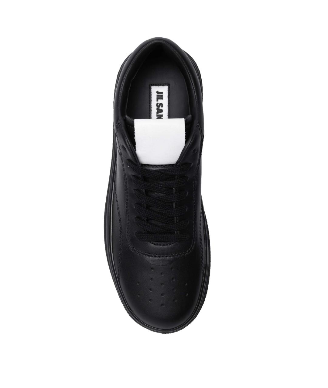JIL SANDER Черные кожаные кеды, фото 3