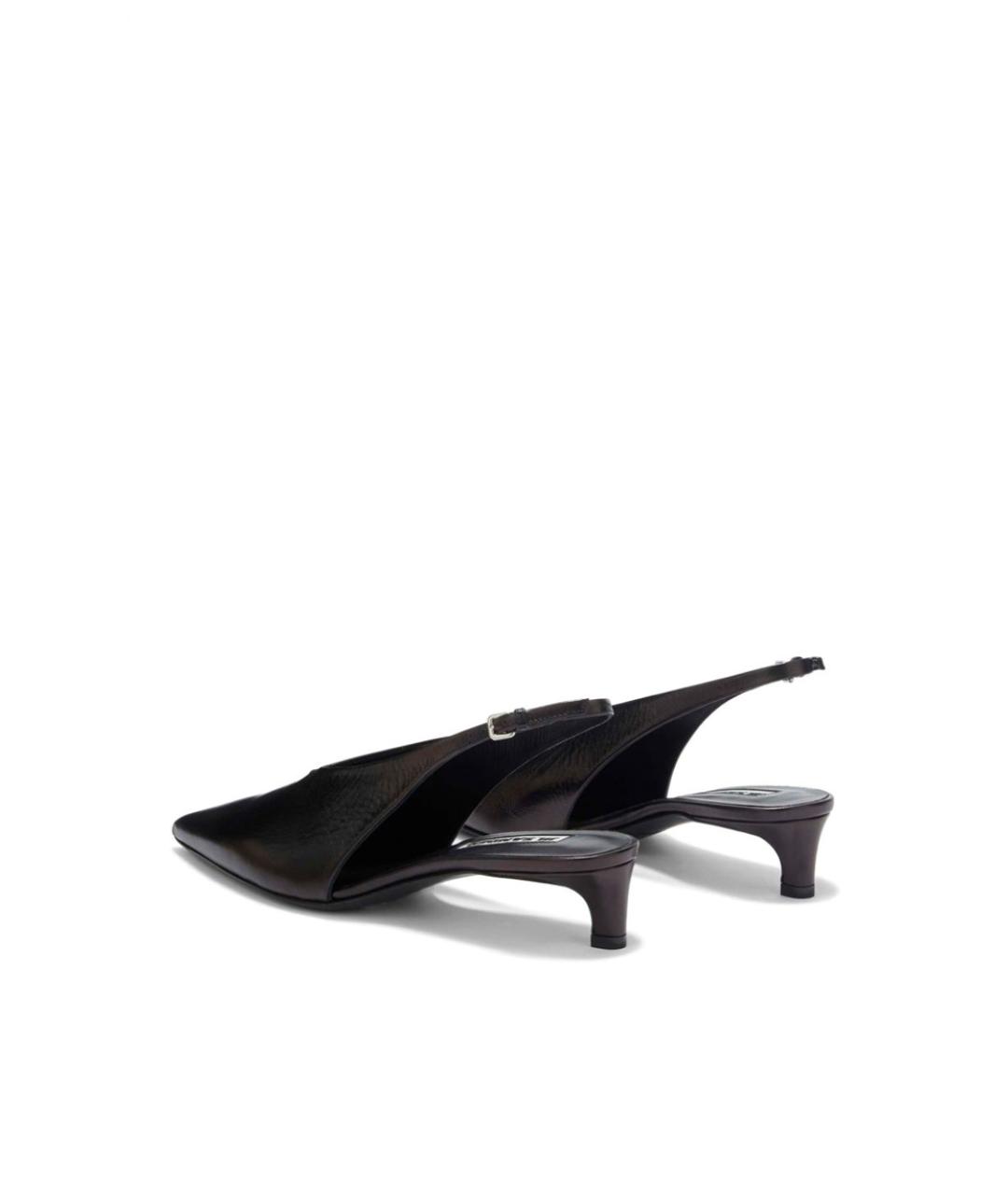JIL SANDER Черные кожаные туфли, фото 2