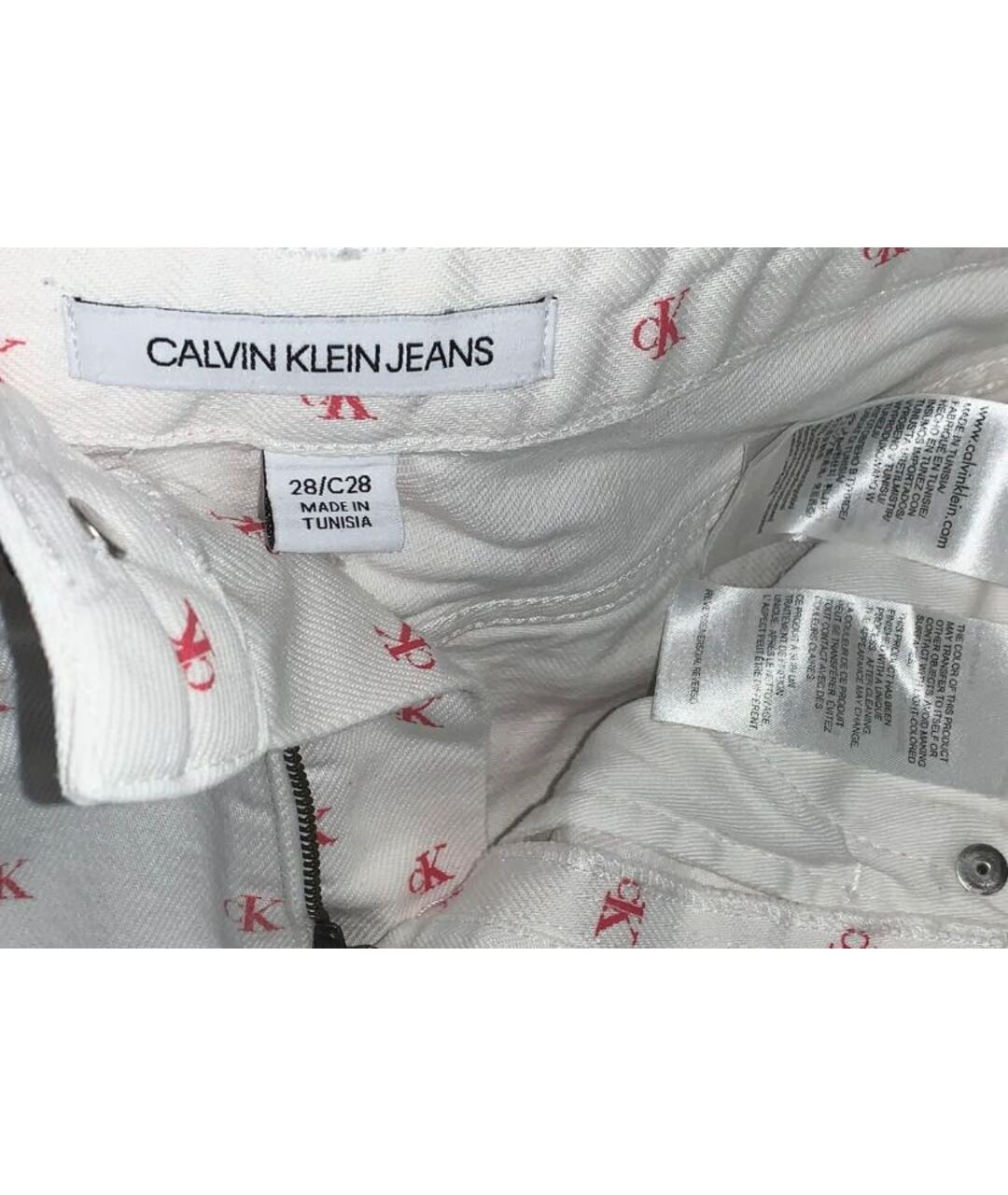 CALVIN KLEIN JEANS Белая хлопковая юбка мини, фото 3