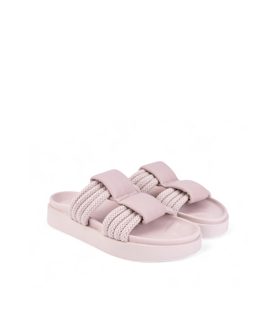 INUIKII Серые кожаные шлепанцы, фото 2