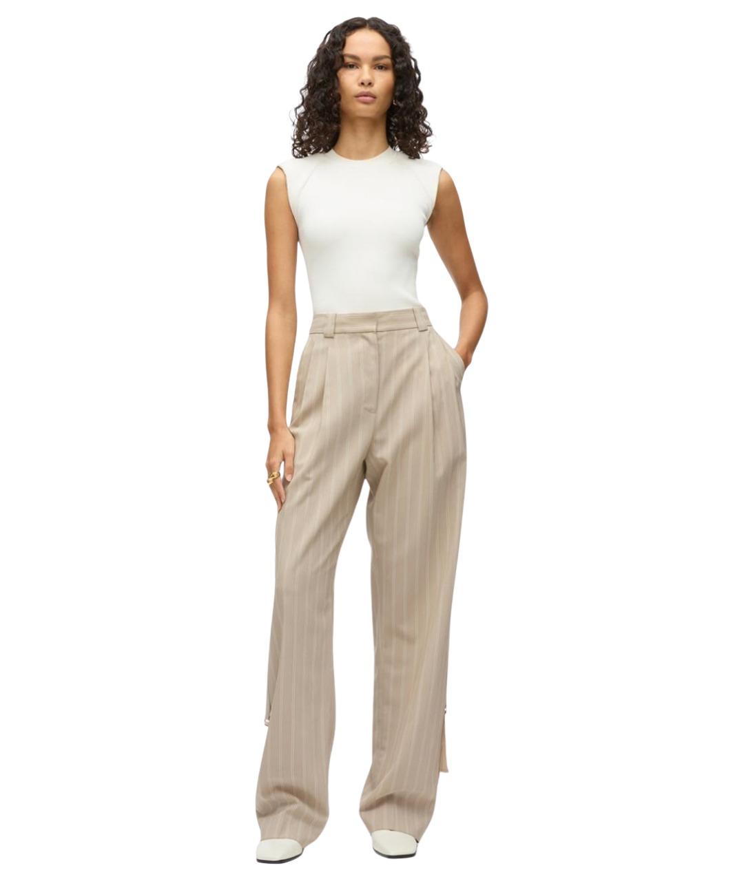 3.1 PHILLIP LIM Бежевые прямые брюки, фото 1